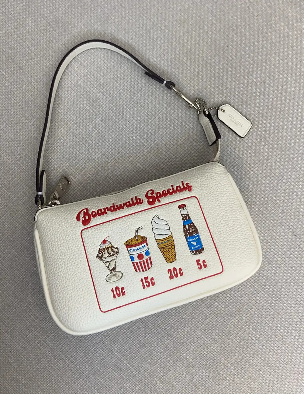 Coach white mahjong bag